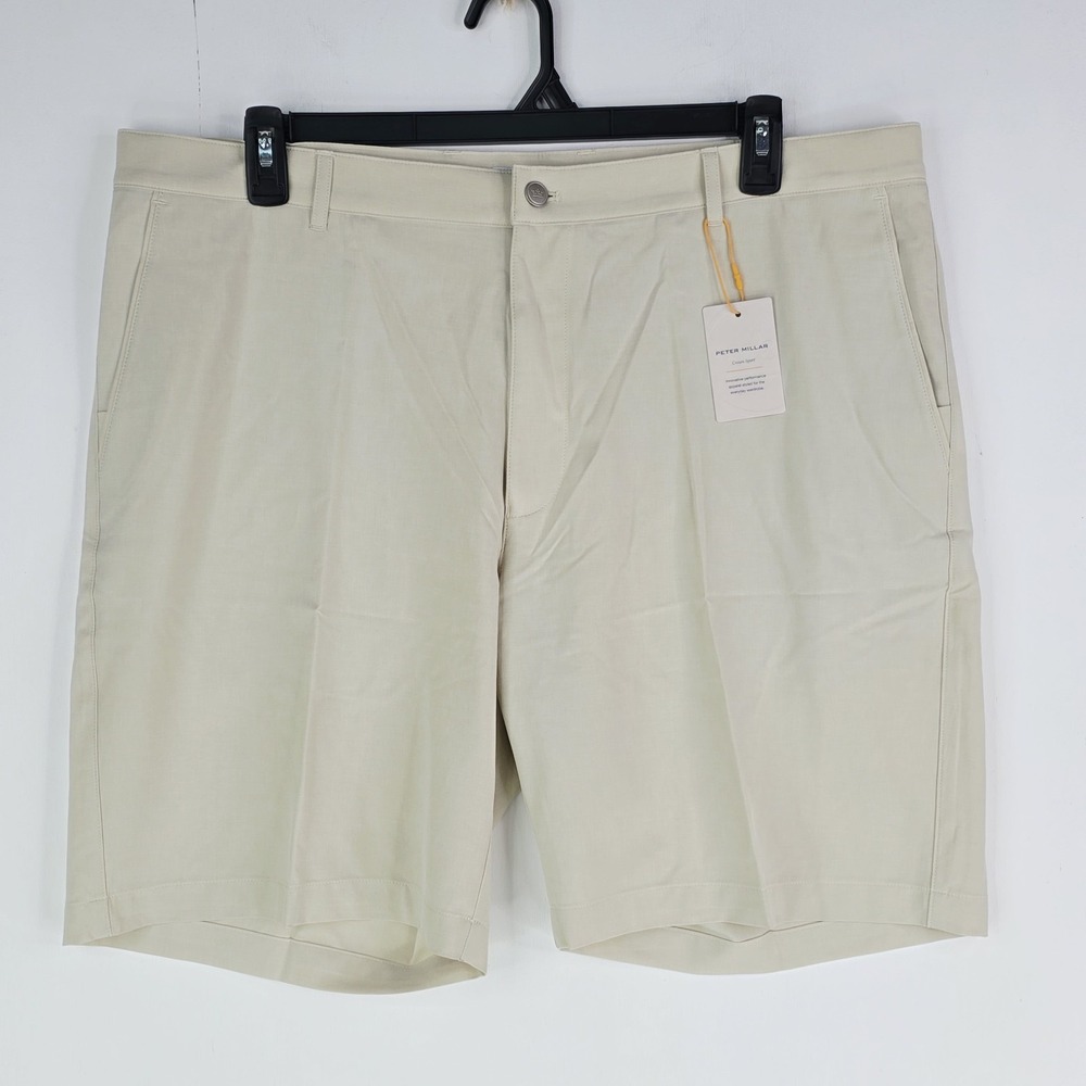 Peter Millar Men's Size 40 Crown Sport Shackleford Hybrid Shorts in Sand $108